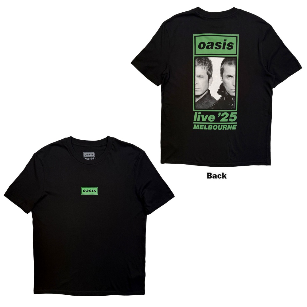 Oasis - Melbourne Half Faces Fan Store Mens Tshirt - Black